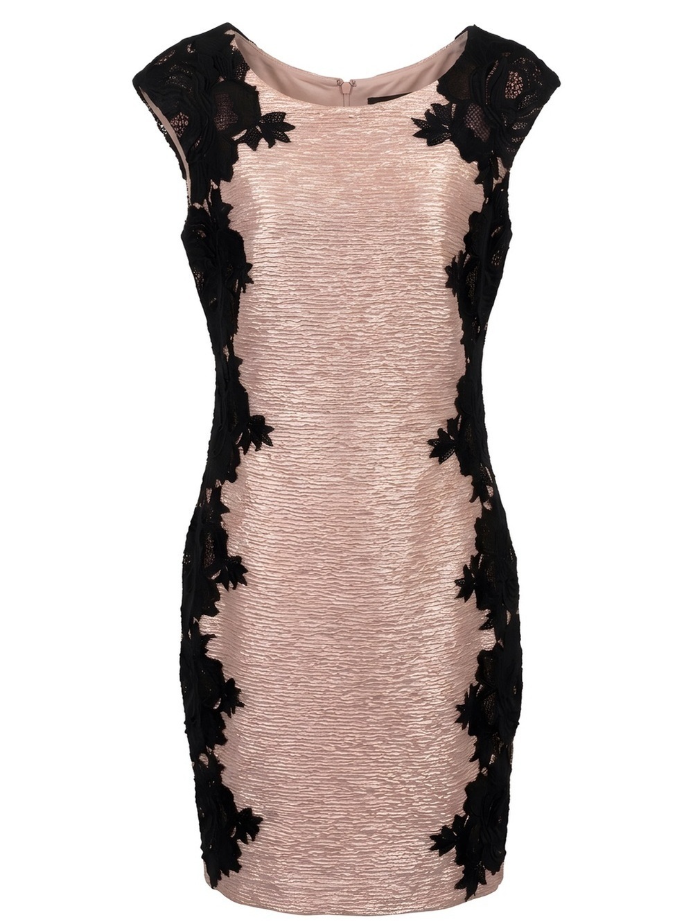 Mother of the Bride /Groom Sale - Jax Pink Midi Dress with Black Lace Trim